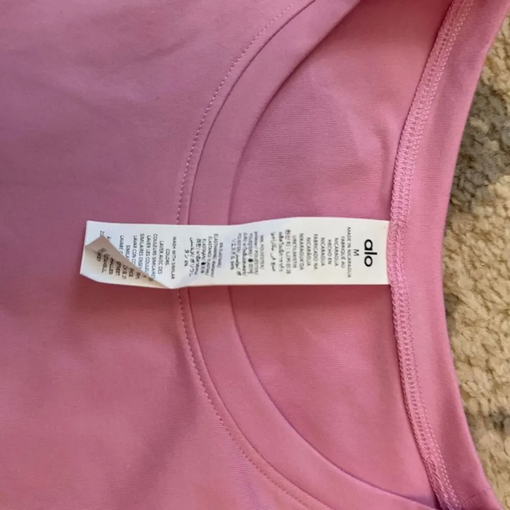 Alo-yoga Women's Pink and Purple Crop-top